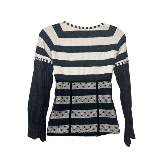 DAVID POND New Zealand Designer Edgy Longe Sleeve Top Fits US Small S - Picture 6 of 9